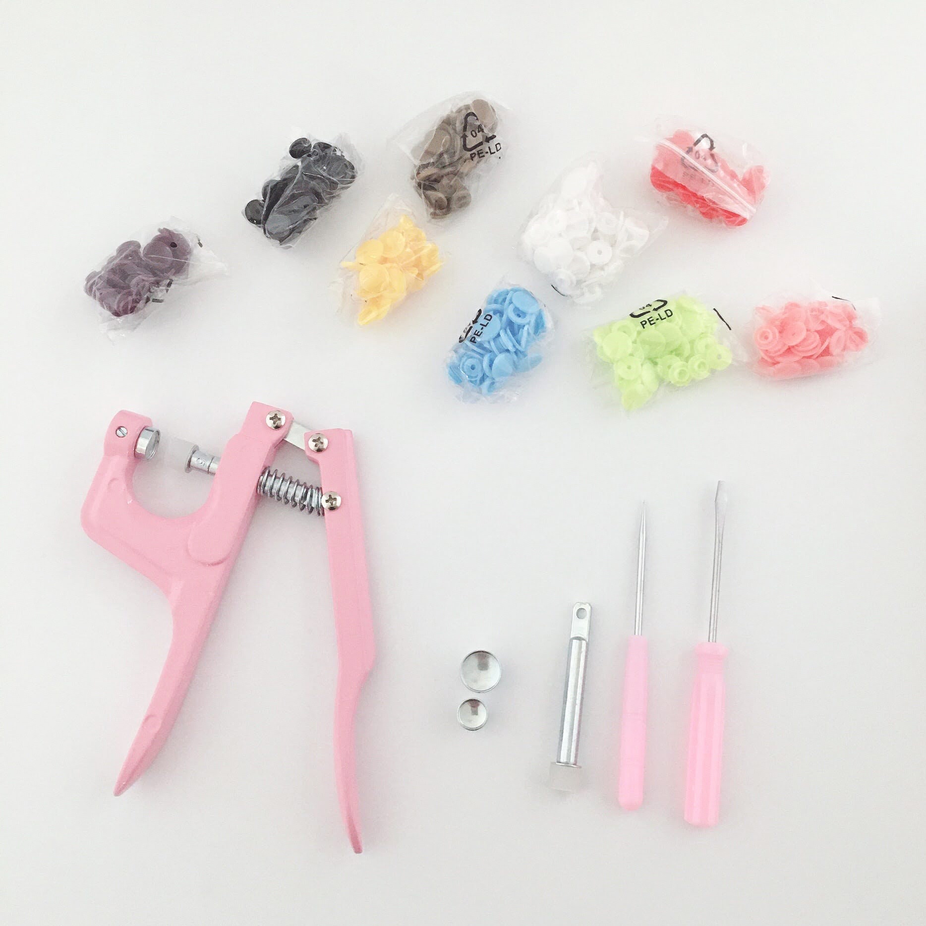 Pink Plastic Snap Plier Tool Set T3 T5 T8 3 Sizes With Etsy New Zealand