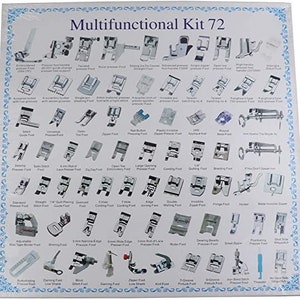 72PCS Presser Foot for Domestic Sewing Machine Ultimate Foot Set with Storage Case