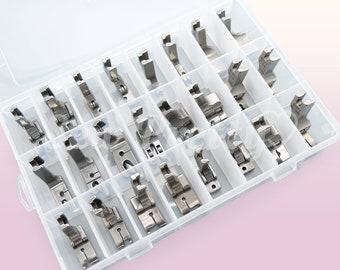 24PCS Presser Foot Set with Case for Industrial High Shank Sewing Machine