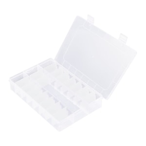 Plastic Grid Storage Box 36 Grids Clear Storage Transparent Container  Compartment Box with Adjustable Dividers 