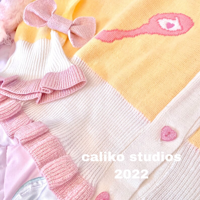 Ribbon Cream Cardigan [yellow] / Kawaii Fashion / Harajuku Pastel Style ...