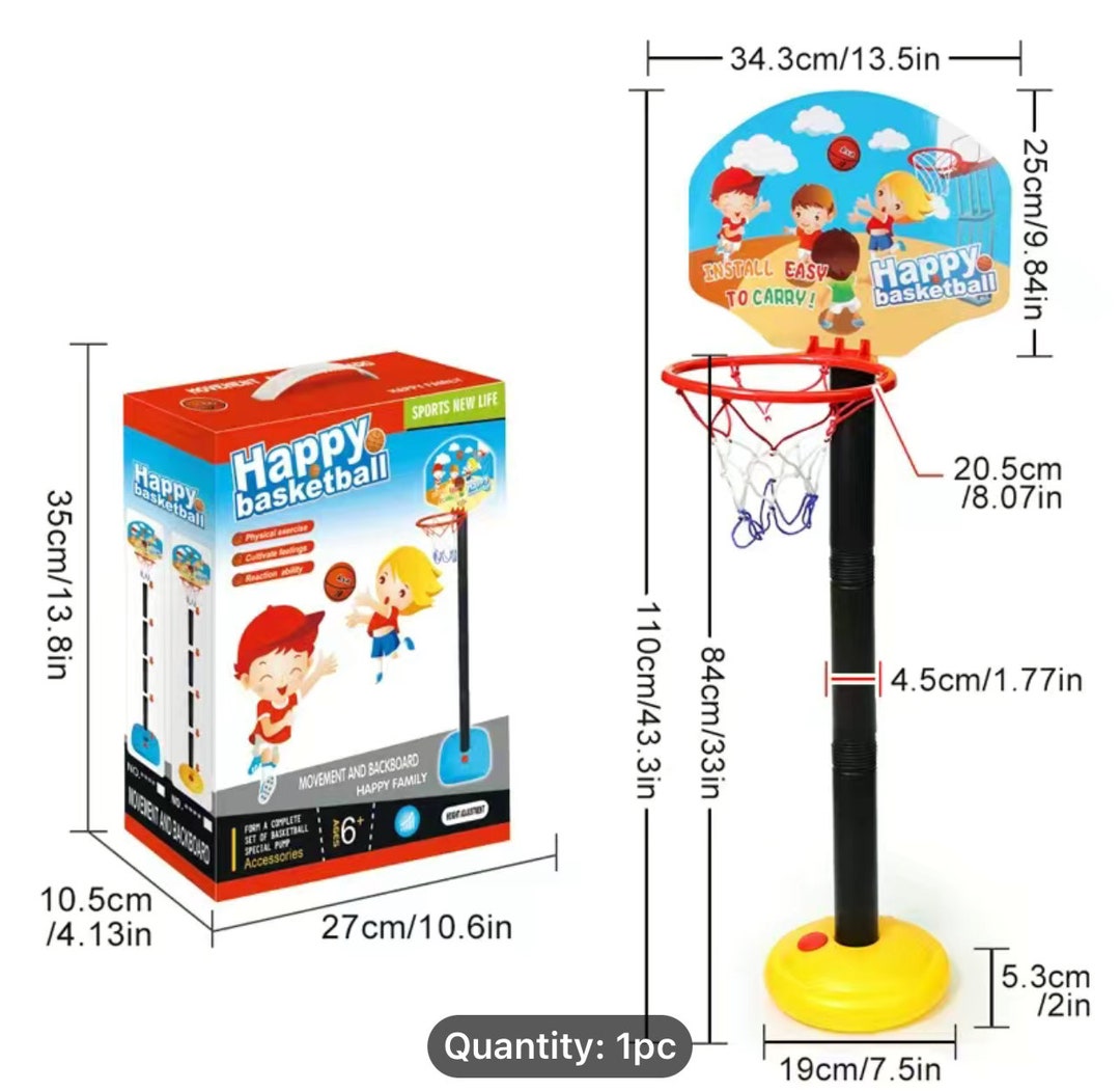 1pc Kids Basketball Hoop Adjustable Height Indoor Basketball Etsy