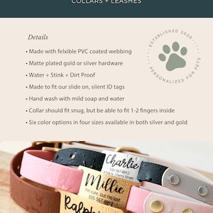 Waterproof Dog Collar Pet Collar Teal Collar PVC Coated Waterproof Personalized Dog Collar Faux Leather Collar Teal Blue image 4