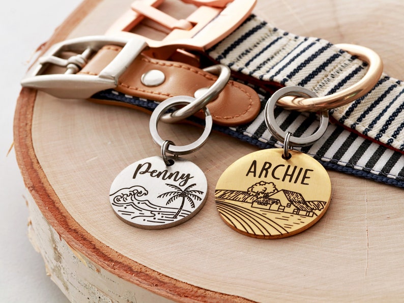 Western Dog Tag Desert Pet Tag Cactus Dog Tag Cute Dog Tag Personalized Dog Tag Pet ID Tag Collar Tag Dog Name Tag Custom ID image 5