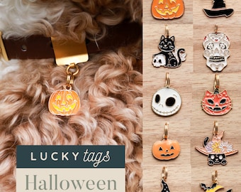 Halloween Collar Charms - Pet Jewelry, Collar Accessory, Personalized Tags, Cat Collar Charm, Dog Collar Charm, Pet Gifts, Holiday Pet Charm