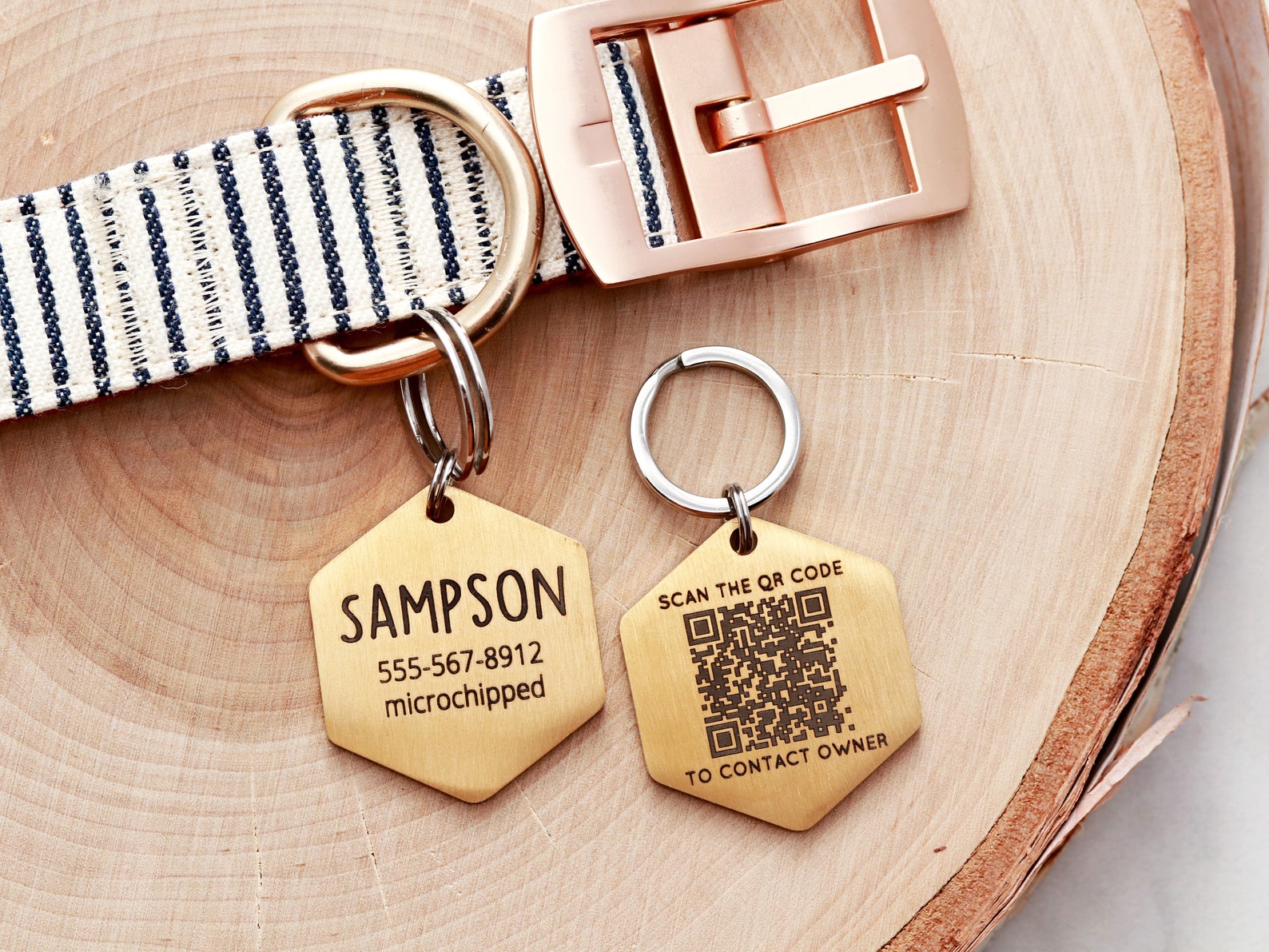 QR Code Dog Tag QR Code Pet Tag QR Dog Tag Id Scannable Etsy
