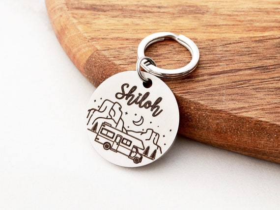 RV Dog Tag Camping Dog Dog Tag Camping RV Pet ID Custom Dog Tag