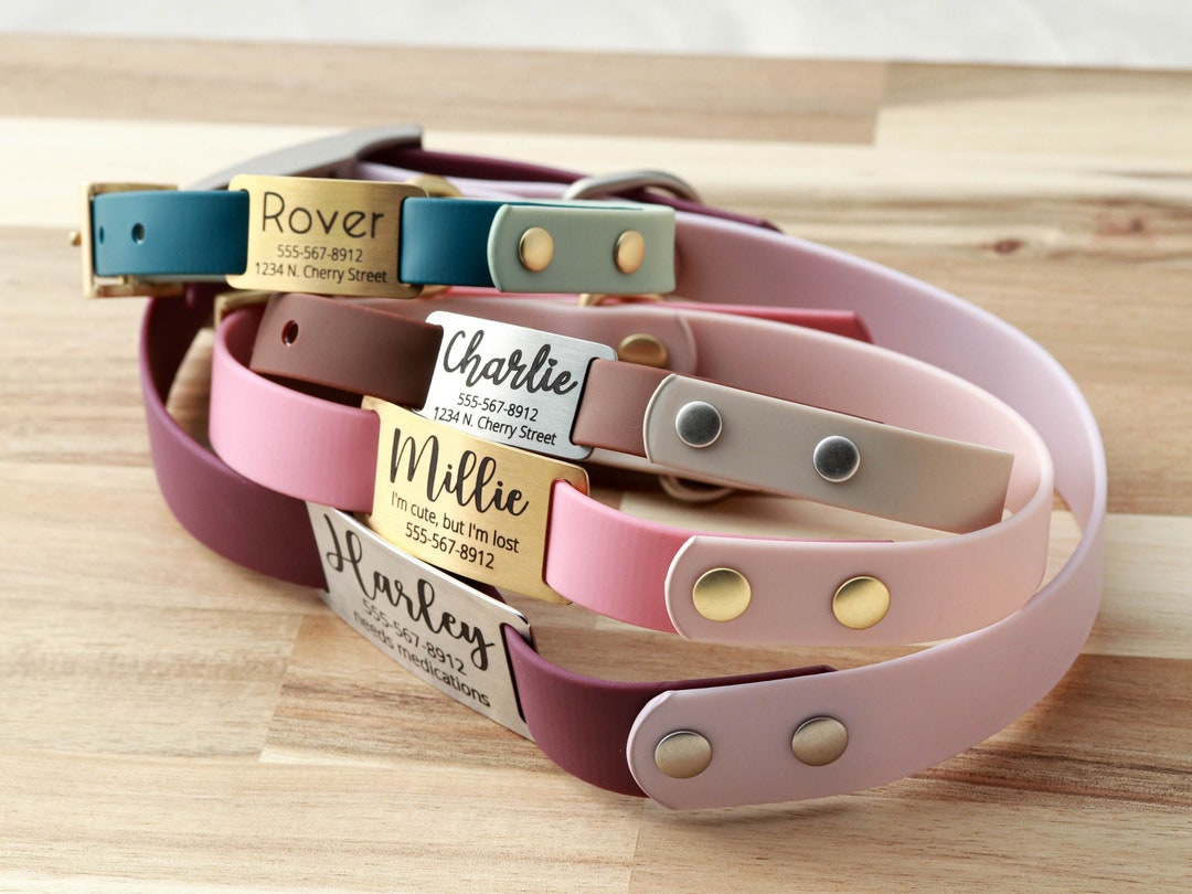 Personalized Dog Collar Custom Pet Collar Personalized Collar Engraved