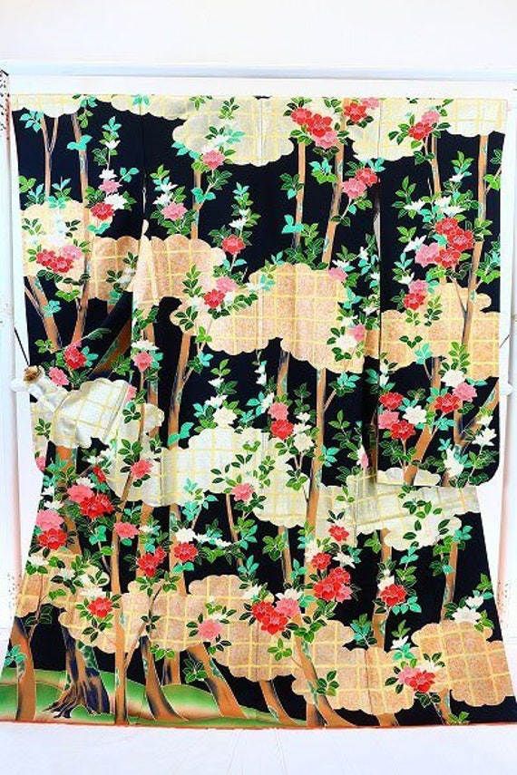 FU012, Set of 6, Semi-antique Furisode, Antique J… - image 4