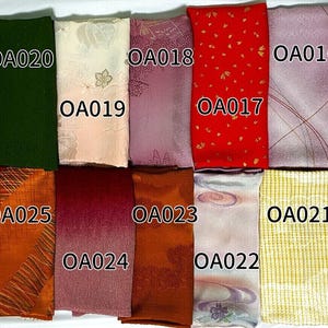 Limitiert auf Käufer von Kimonos usw., OA016-025, Unbenutzte Vintage Obi-Age, Seide, Obiage, Pink, Grün, Lila, Gelb, Ocker, Zinnoberrot