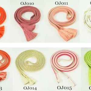 Limited to Purchasers of Kimonos, etc., OJ009-016, Vintage Obi-jime, Silk Obi-Code, Obi-Code, Kumihimo, Obijime, Belt, Sash, Sash Band