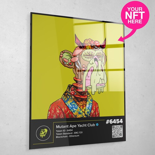 Your NFT as Exclusive Wall Art. Print Nfts With a QR Code. A Etsy