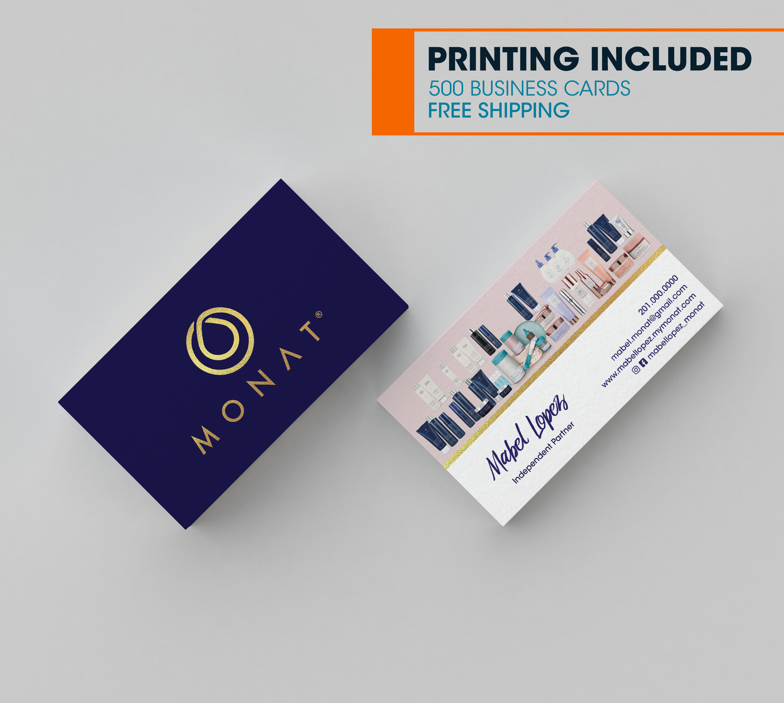 Monat Business Cards 500 Printed Business Cards Free Proof - Etsy