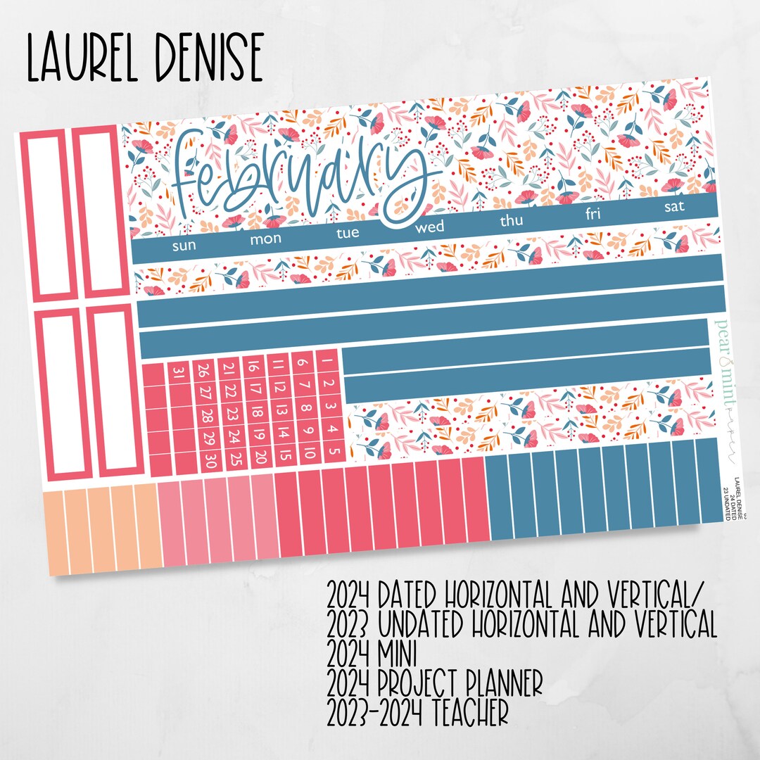 63 LAUREL DENISE Planner Stickers, Planner Kit, Ld Sticker Kit
