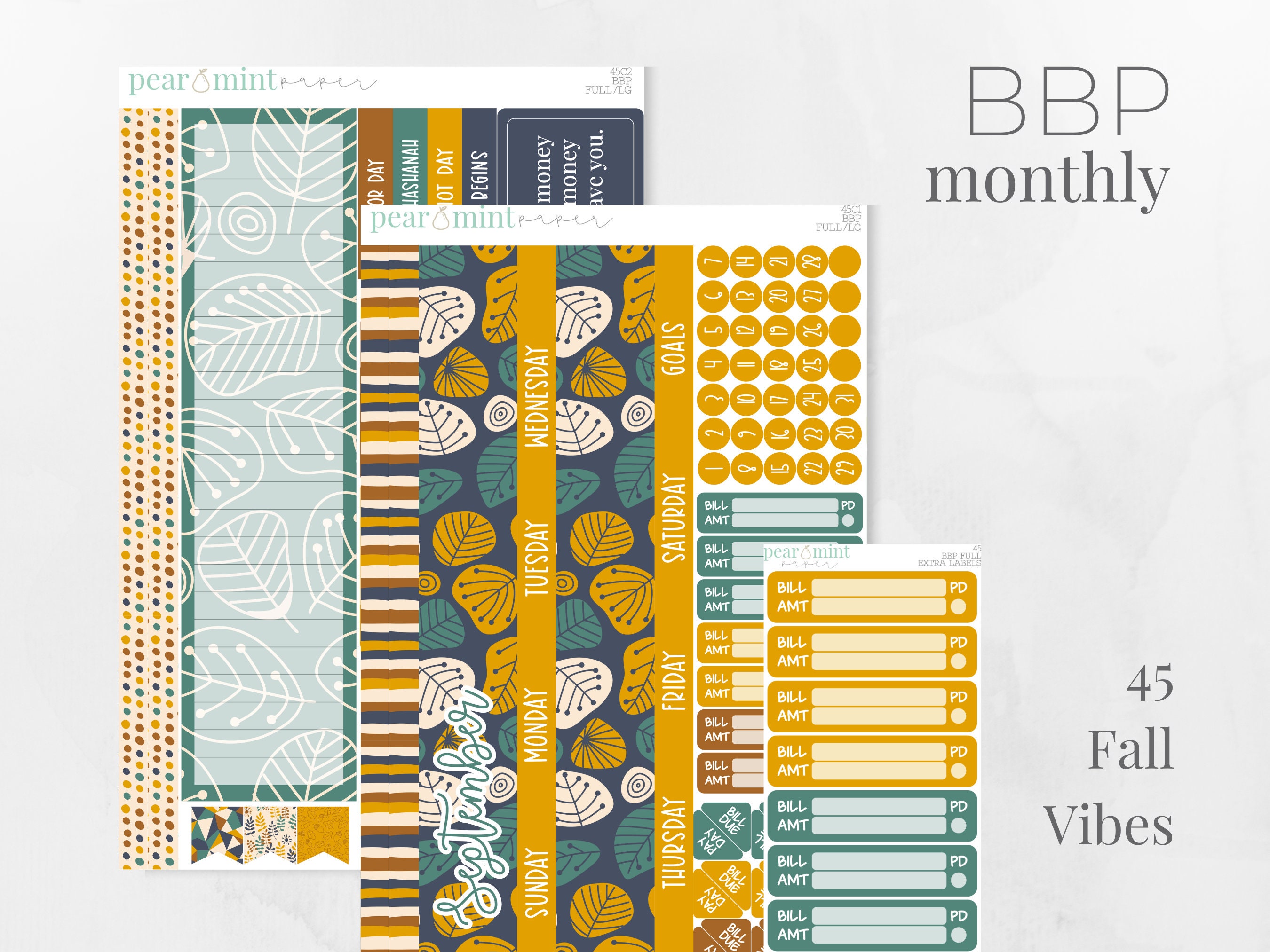 KIT45 | Budget by Paycheck Workbook | Monthly Kit Budget Planner Stic…