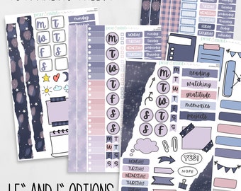 202 journaling kit, Hobonichi, bullet journals, notebooks, Erin Condren, planner stickers, January journaling stickers, 202 Midnight Frost