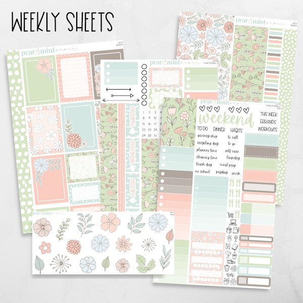 207 weekly kit, Laurel Denise, MakseLife, Live Rich Planner, Erin Condren, planner stickers, April weekly kit, 207 Rainfall