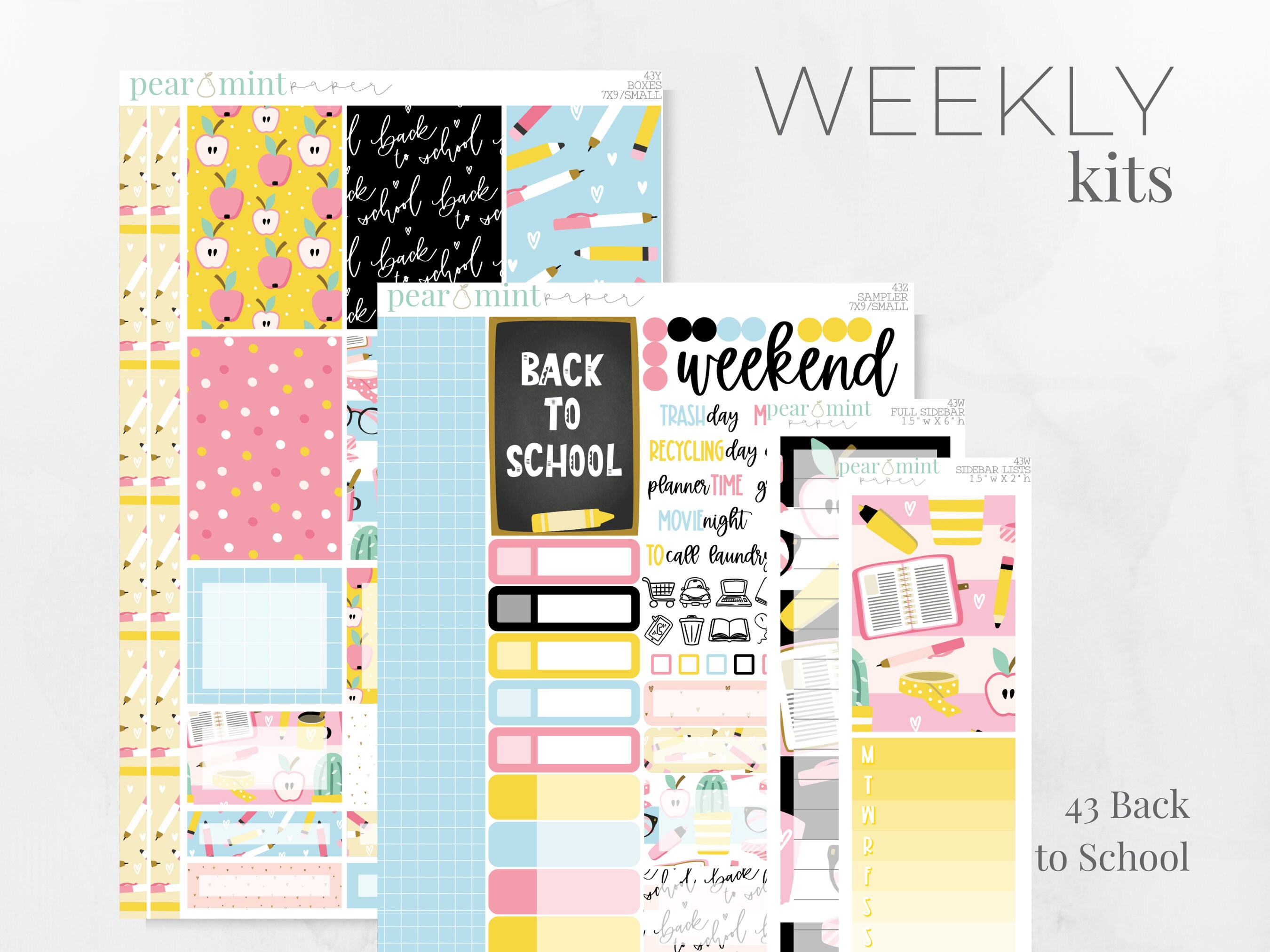 KIT43 LRP, MakseLife, Happy Planner, ECLP | Planner Stickers | August…
