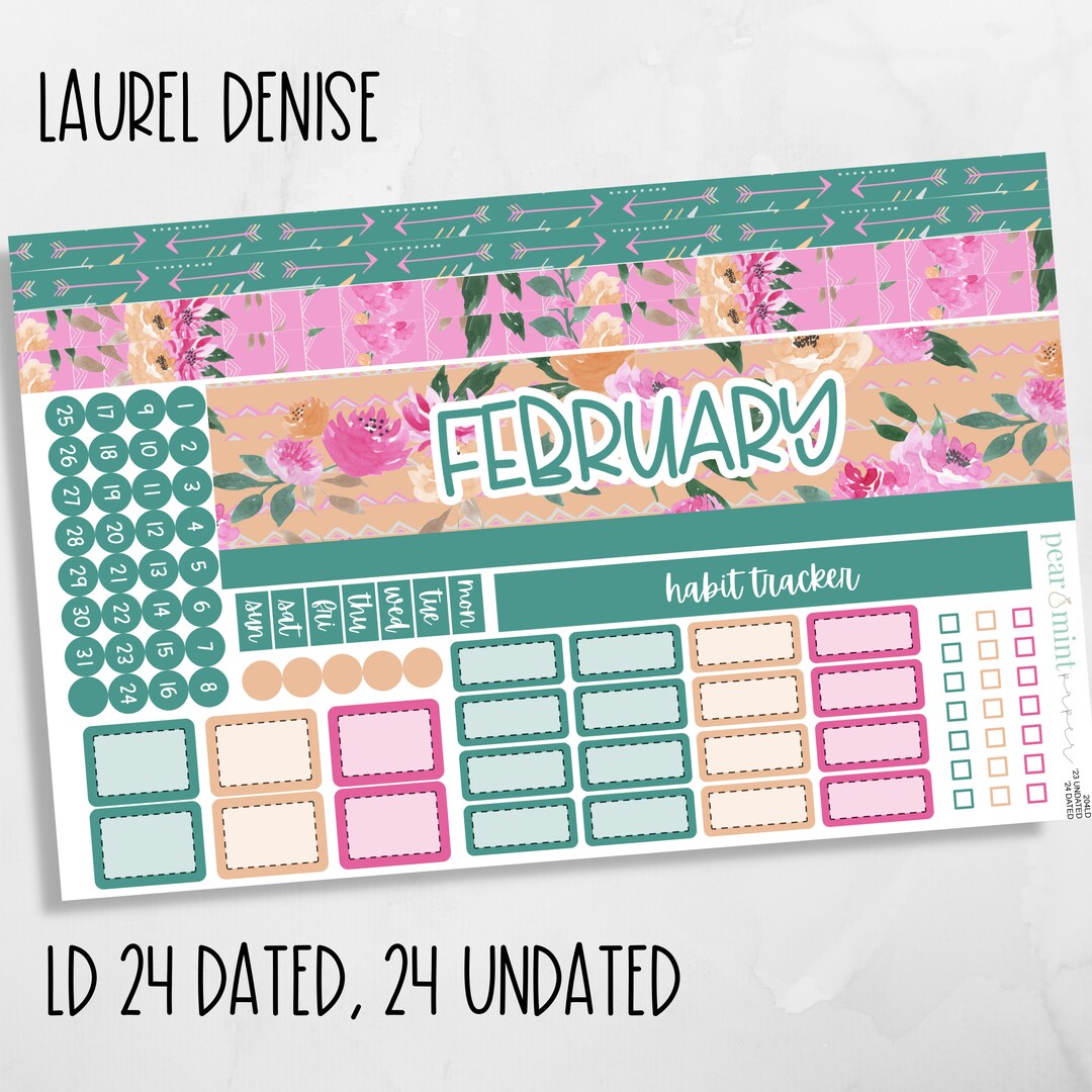 204 LAUREL DENISE Planner Stickers, Mini, Project, Dated, Undated ...