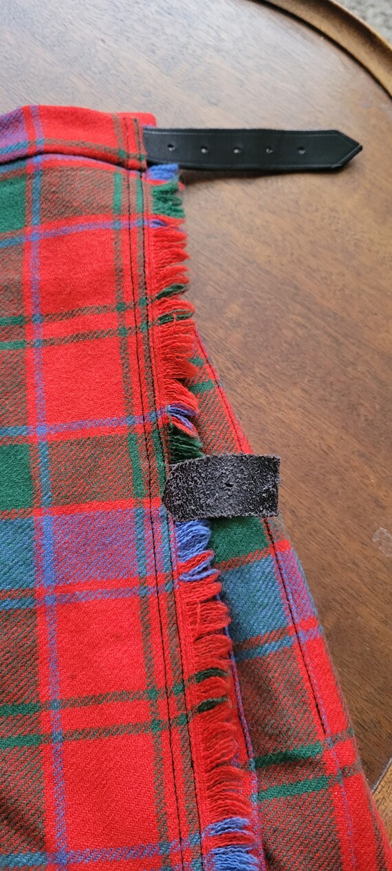 Vintage Scottish Wool Woman's Tartan Hostess Kilt - image 7