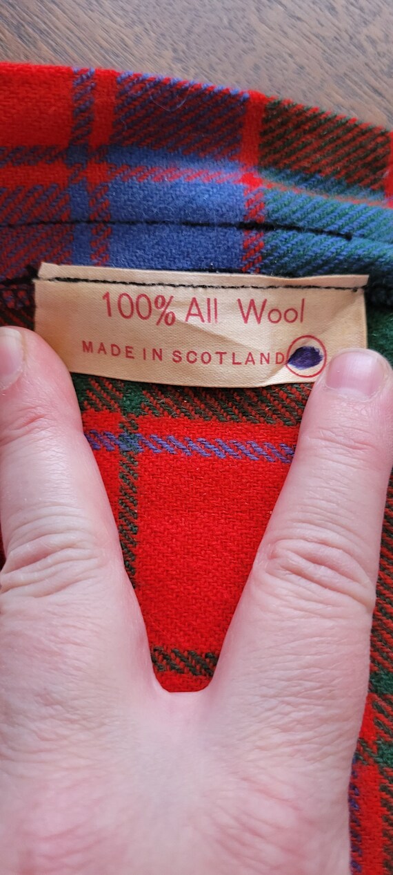 Vintage Scottish Wool Woman's Tartan Hostess Kilt - image 4