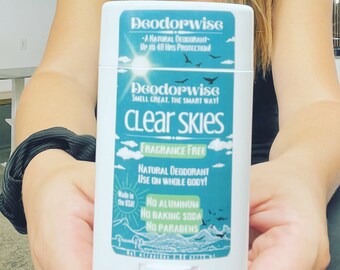 Clear Skies (desodorante natural sin perfume, 2.65 oz)