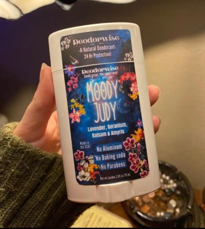 Moody Judy; Natural Deodorant for Sensitive Skin - Aluminum-free - Long lasting - Floral scent