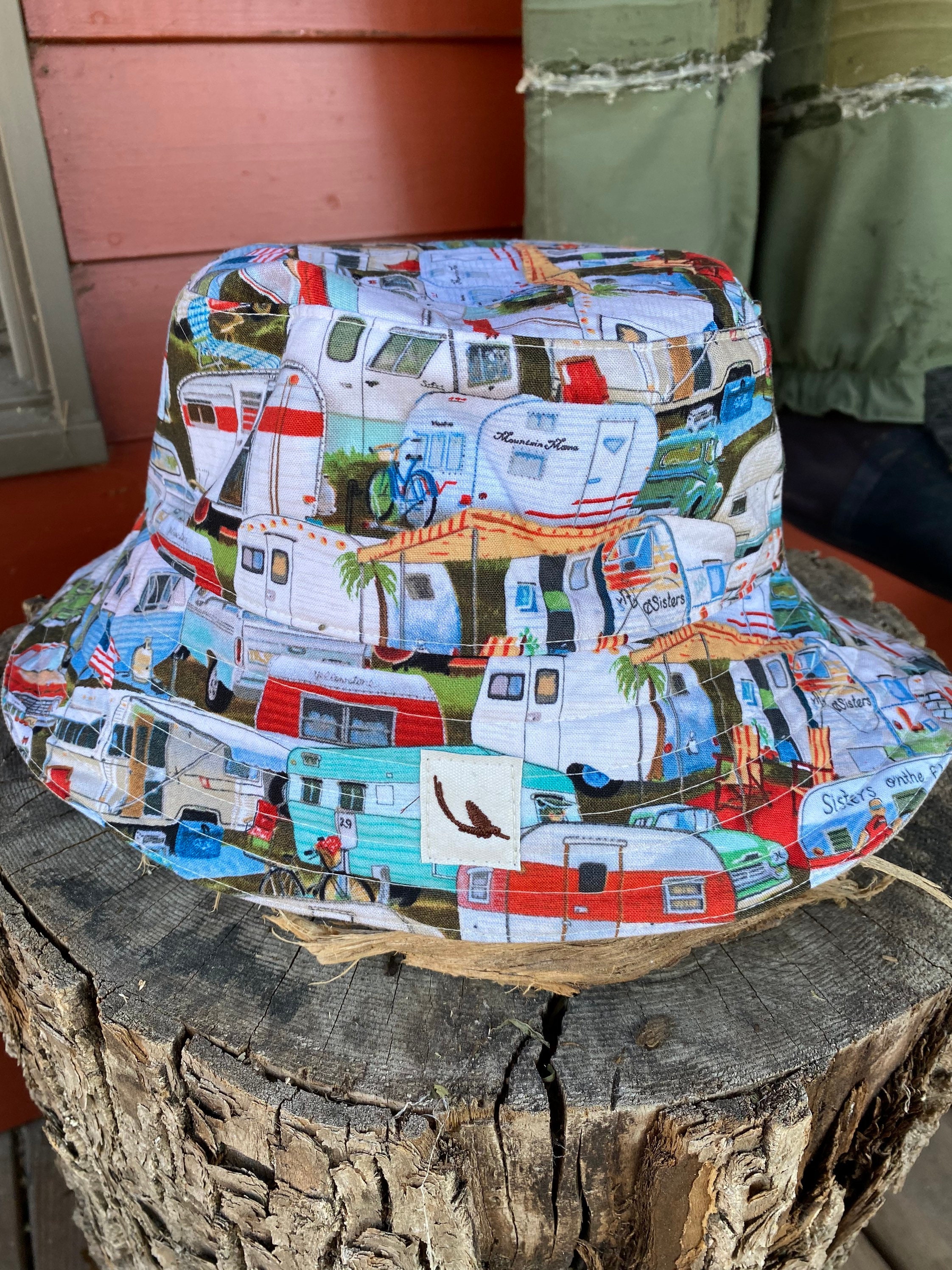 Handmade Trout and Coffee bucket hat Etsy