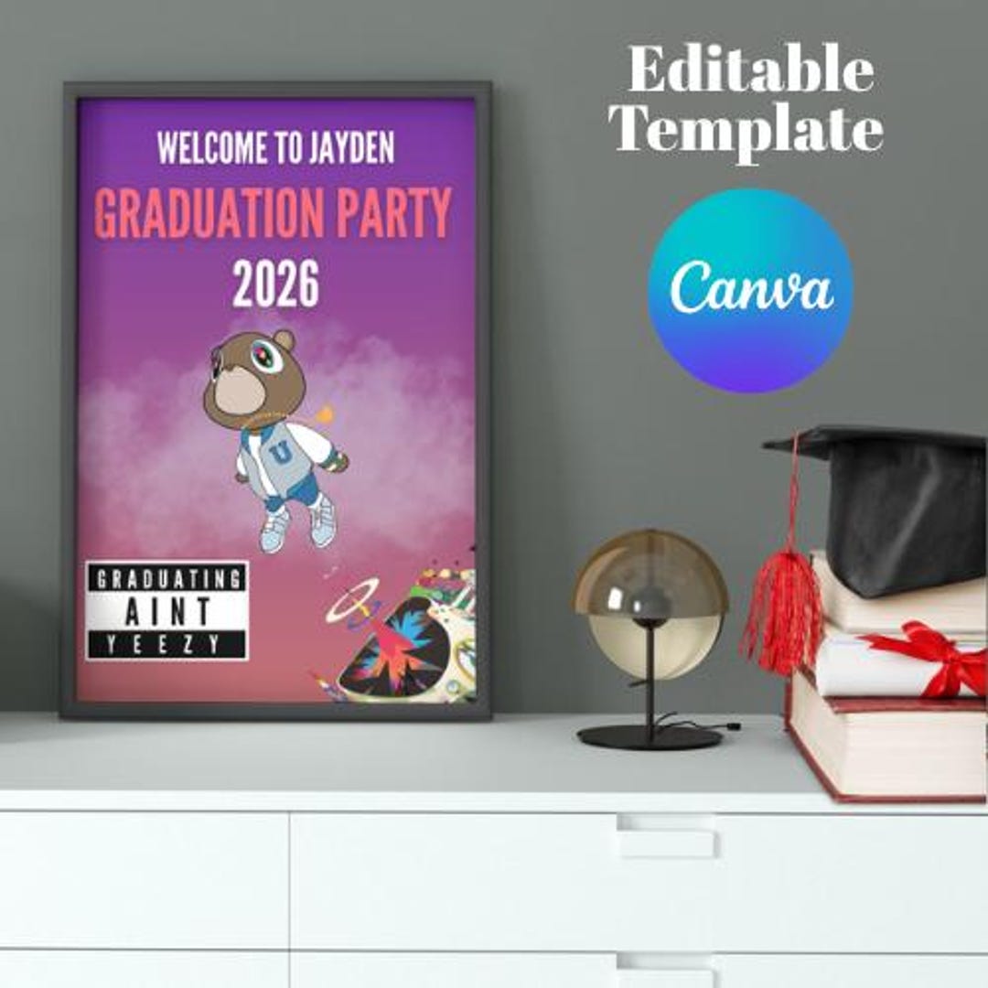 Graduation Poster Template 16x20 Canva Editable, Class of 2026 Senior ...