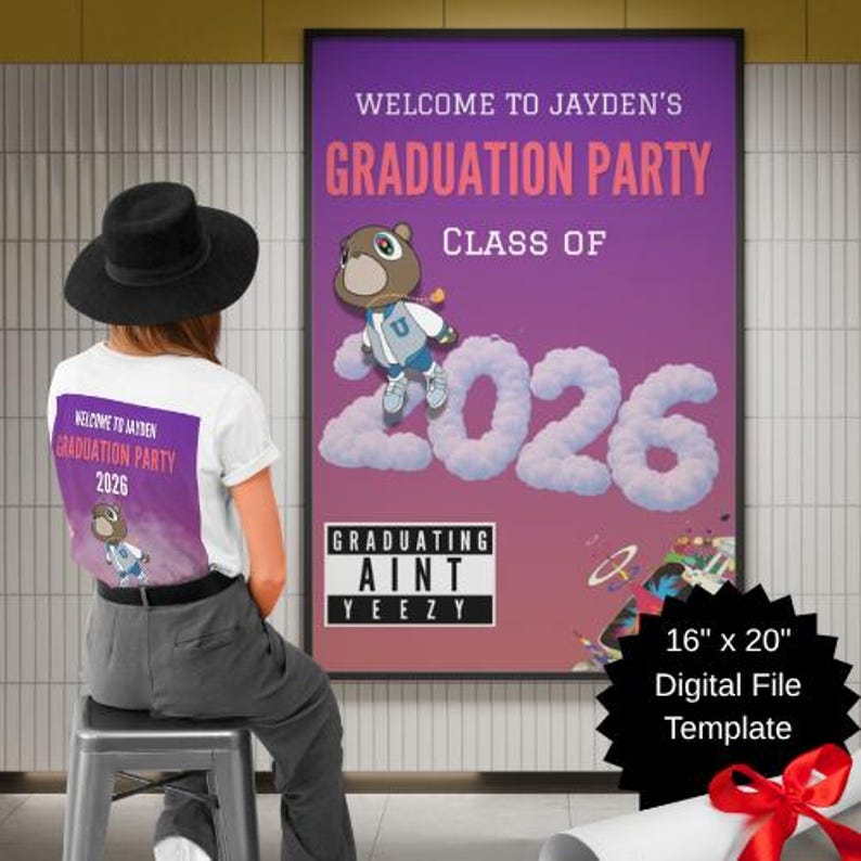 Graduation Poster Template 16x20 Canva Editable, Class of 2026 Senior ...