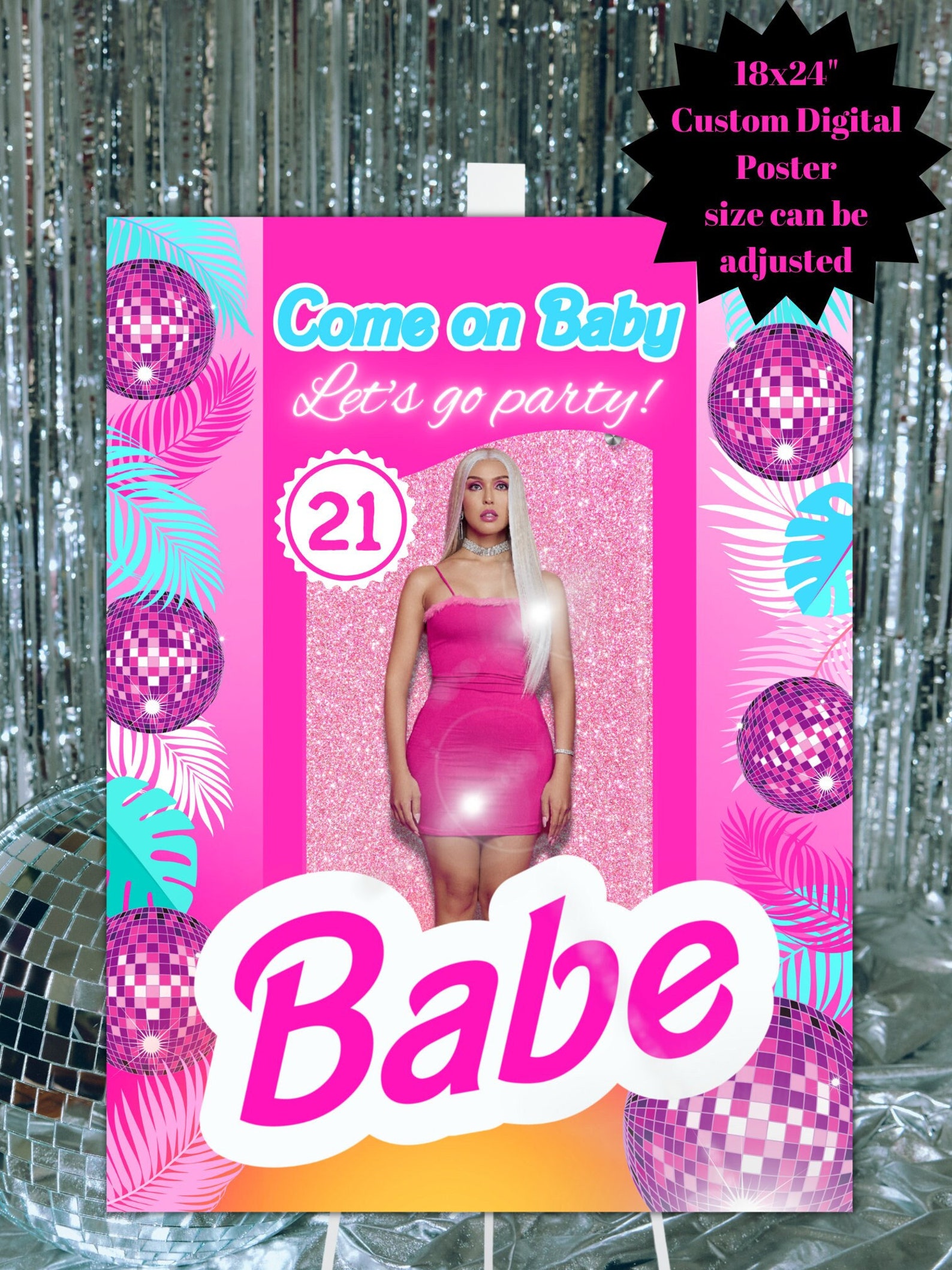 Barbie Inspired Theme Welcome Party Sign Digital 18x24 Inches - Etsy