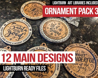 ORNAMENT PACK 3 - LIGHTBURN Ready Files For You Laser Cutter - (solo archivos gráficos)