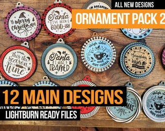 ORNAMENT PACK 2 - LIGHTBURN Ready Files For You Laser Cutter - (solo archivos gráficos)