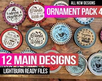 ORNAMENT PACK 4 - LIGHTBURN Ready Files For You Laser Cutter - (solo archivos gráficos)