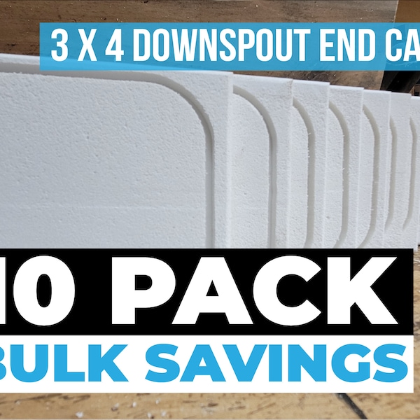 End Caps (10 Pack) For Vinyl Amerimax Downspout - 3in x 4in