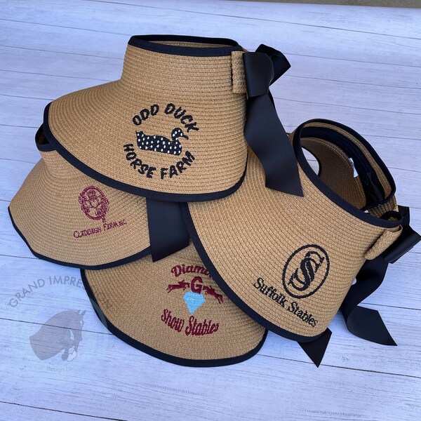 Equestrian Straw Hat Etsy