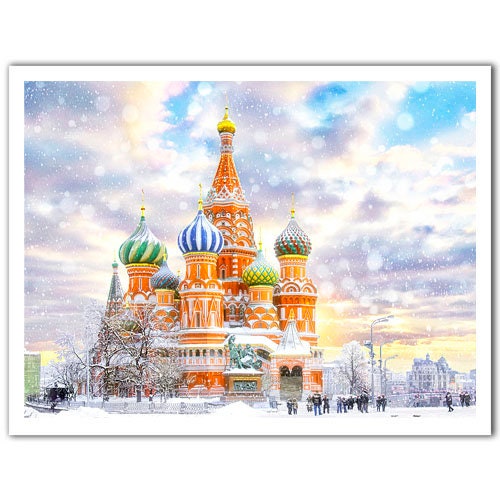 1200 Piece Plastic Jigsaw Puzzle for Adults: Saint Basil's Cathedral, Russia (Premium Quality, Water Resistant, Durable, Recyclable)