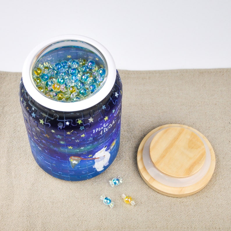 128 Piece Plastic Jigsaw Puzzle Jar: Take a Nap 3D, Premium Quality, Water Resistant, Durable, Recyclable, 128 Pieces image 8