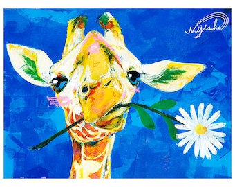 1200 Piece Plastic Jigsaw Puzzle for Adults: Marguerite Giraffe, NiJiSuKe (Premium Quality, Water Resistant, Durable, Recyclable)