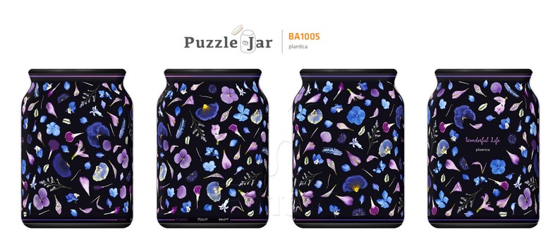 128 Piece Plastic Jigsaw Puzzle Jar: Take a Nap 3D, Premium Quality, Water Resistant, Durable, Recyclable, 128 Pieces Plantica