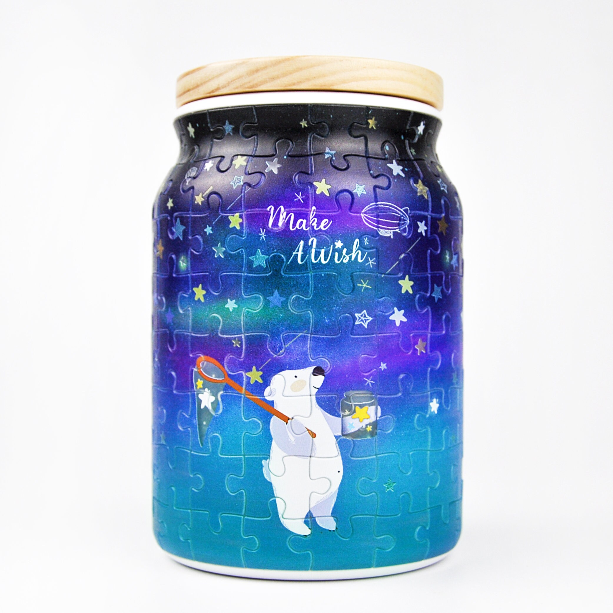 128 Piece Plastic Jigsaw Puzzle Jar Take a Nap 3D Premium Etsy