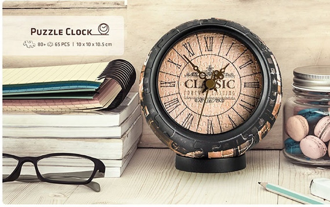 145 Piece Plastic Jigsaw Puzzle Clock Elegant Notation 3D Etsy