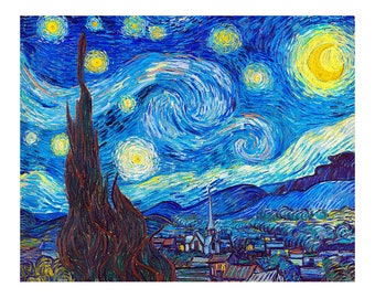 500 Piece Plastic Jigsaw Puzzle for Adults: The Starry Night, Vincent Van Gogh, (Premium Quality, Water Resistant, Durable, Recyclable)