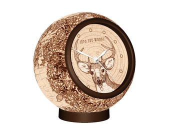 145 Piece Jigsaw Puzzle Clock: Into the Woods (3D, Premium Quality, Water Resistant, Durable, Recyclable, 4" in Diameter)