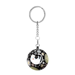 Jigsaw Puzzle Key Chain 24 Pieces: Dream Cat (3D Premium Plastic, High Quality, Water Resistant, Durable, Recyclable)