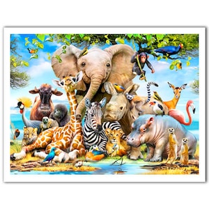 1000 Piece Plastic Jigsaw Puzzle for Adults: Howard Robinson - Africa Smile (Premium Quality, Water Resistant, Durable, Recyclable)