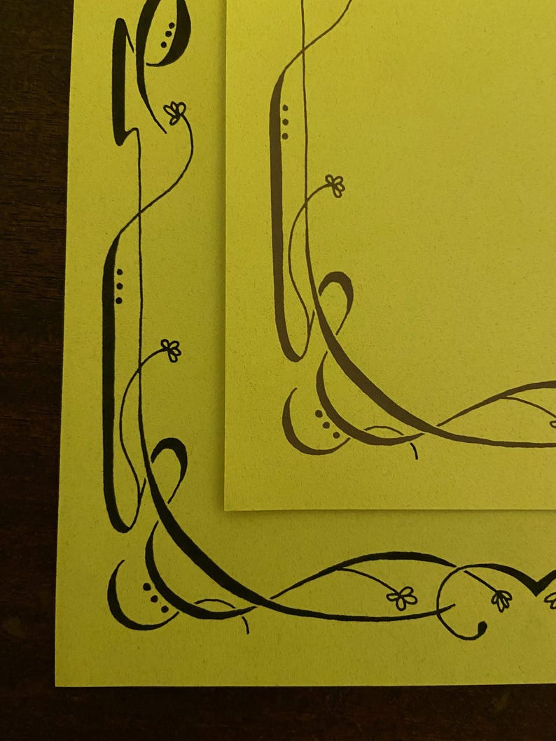 Art Nouveau arch writing paper | Letter-sized stationery set with envelopes bild 4