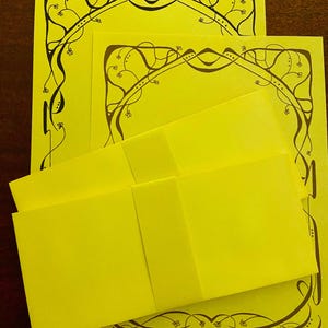 Art Nouveau arch writing paper | Letter-sized stationery set with envelopes Mix & Match