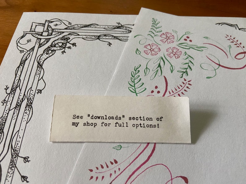 Custom Typewritten Letter, Poem, Message, Etc halfletter Sized, Choose