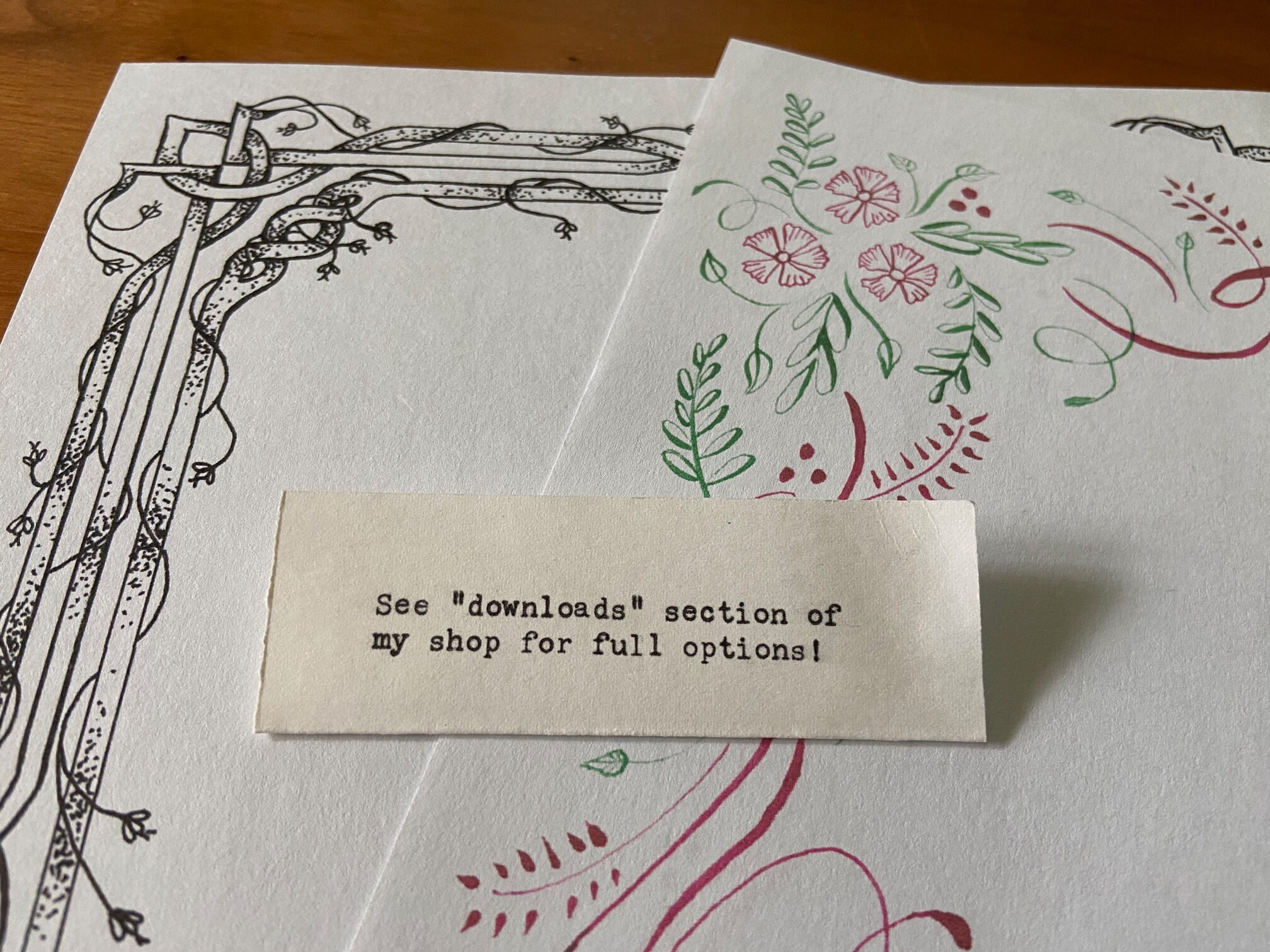 Custom Typewritten Letter, Poem, Message, Etc halfletter Sized, Choose